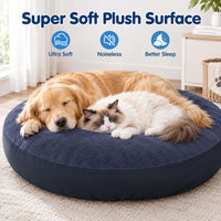Dog Bed Covers Replacement Washable for Round & Donut Dog Bed 100% - Blue-45" x 45" x 11" - image 3