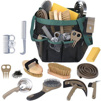 Horse Grooming Kit 13 Piece, Horse Brushes for Grooming Supplies Set with Organizer Bag, Horse Brush & Curry Comb for Effective Cleaning, Gift for Horses Riders Beginners