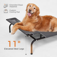 Sweetnight Elevated Dog Bed, Headrest Raised Cot for Large Dogs – Essentials for Dogs - Classic / Grey / L - image 2