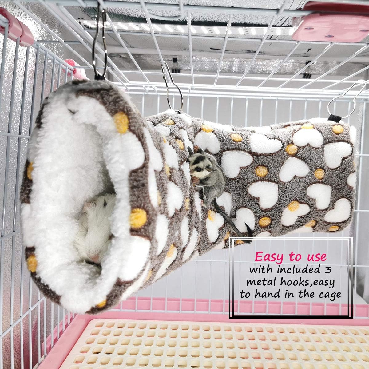 LEFTSTARER Guinea Pig Accessories Sugar Glider Cage Accessories - Brown / Heart - image 4