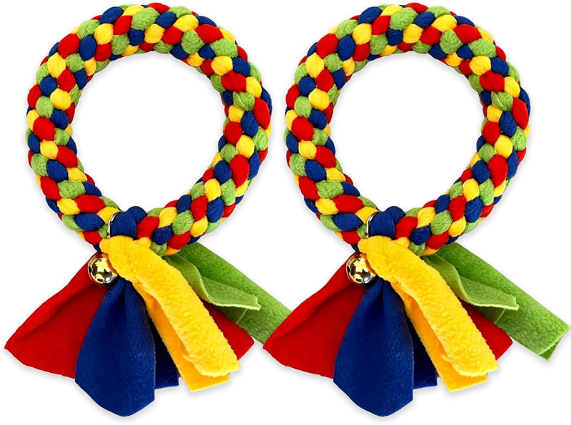 Dog Fleece Rope Teaser Toy as Replacement to Chase and Tug – Essentials for Dogs - C-2PCS
