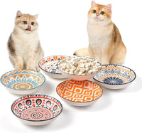 Cat Food Bowl, Kitten Bowls Set - Boho–6 Pack