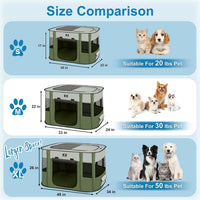 X-ZONE PET Dog Playpen, Puppy Cat Play Pen Portable Foldable Indoor/Outdoor Tent Crate Cage - Green / X-Large - image 4