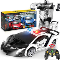 Dolanus Remote Control Car, Transform Robot, Boys Toys Gifts - Police-black