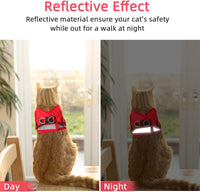 Cat Vest Harness and Leash Set - Red / Small (Chest: 11"-13") - image 3
