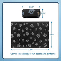 Best Pet Supplies Dog Poop Bags (150 Bags) for Waste Refuse Cleanup, Doggy Roll Replacements for Outdoor Puppy Walking and Travel, Leak Proof and Tear Resistant, Thick Plastic - Black