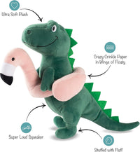 Fringe Studio Dog Plush Pet Toy with Squeaker - Pool Time Rex - image 2
