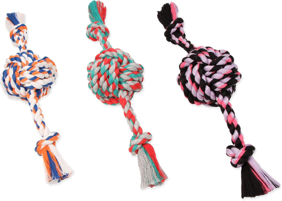 Mammoth Pet Products Flossy Chews Color Monkey Fist Ball with Rope - Small (13 in) / 1 - image 4