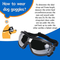 NVTED Dog Sunglasses/Goggles, UV/Wind/Dust/Fog Protection Pet Glasses Eye Wear with Adjustable Strap for Medium or Large Dog (Pack of 1)