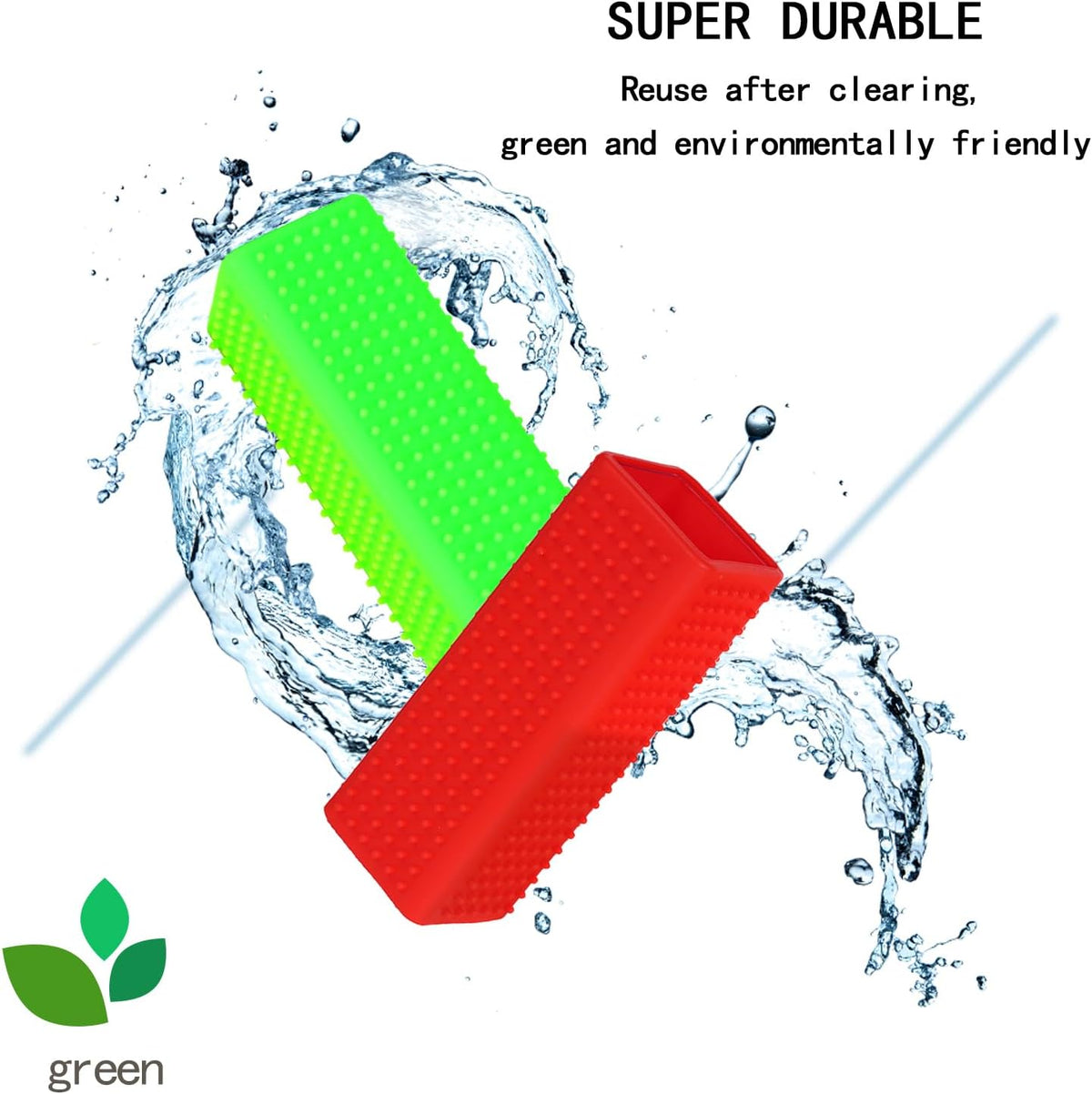 2pcs Pet Dog Cat Hair Remover, Pet Hair Removal Tool - redgreen - image 2