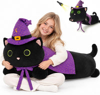 MaoGoLan 44 inch black cat plush body pillow with yellow eyes - view 2
