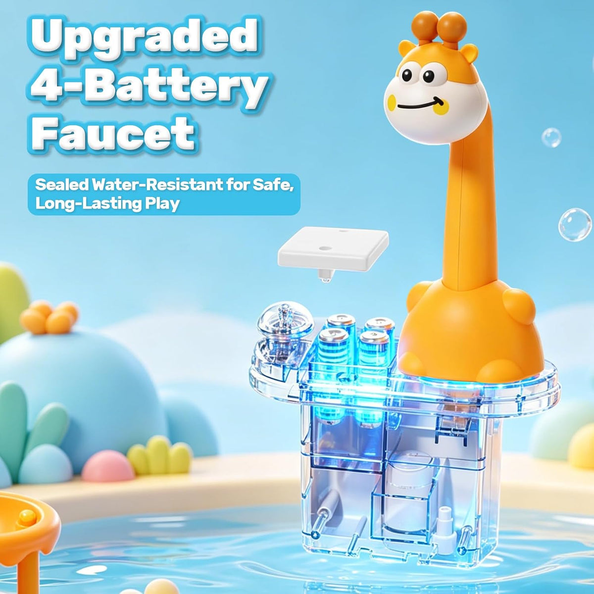 CUTE STONE Color Changing Play Kitchen Sink Toys - Light Green - image 3