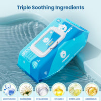 Pet Wipes for Dogs & Cats - Natural / 2 Packs with Lid-200 counts - image 2