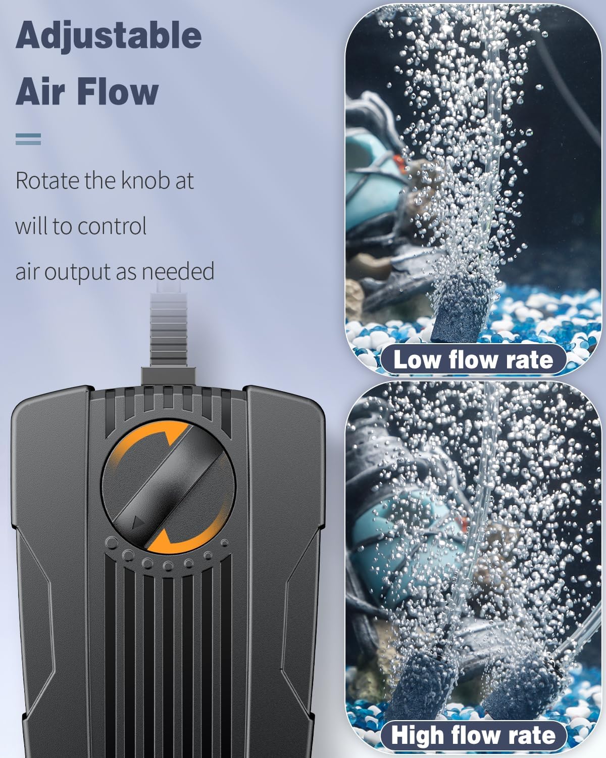 Pawfly Aquarium Air Pump Oxygen Pump for 10-200 Gallon Fish Tanks - 60-120 gal - image 3