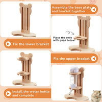 18 Pcs Hamster Cage Accessories Set with Hamster Wheel Maze House – Essentials for Small Pets - Mixed Play Style - image 3