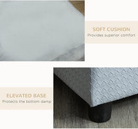 PawHut Luxury Fancy Dog Couch with Hidden Storage, Small Dog Sofa Bed with 2" Soft Foam, Modern Pet Furniture for Puppies & Little Breeds, Pale Gray