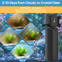 AquaMiracle 130GPH U -V Aquarium Filter with Timer for 10-30 Gal Fish - SV500 for 10-30 Gal Tank - image 2