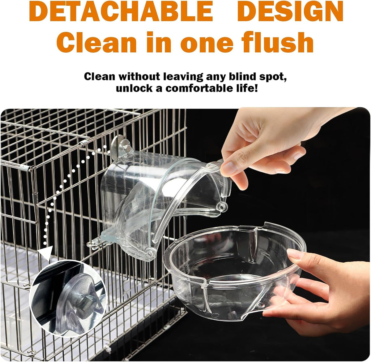 Automatic Bird Shower with Pump - 【Roundness Transparent Bird Bath】 - image 4