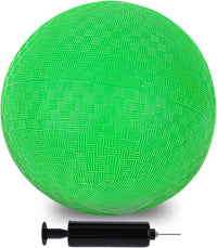 LovesTown 8.5 inch green playground ball with waffle texture and hand pump - view 3