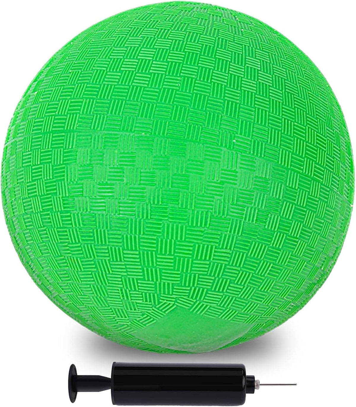 LovesTown 8.5 inch green playground ball with waffle texture and hand pump - view 3