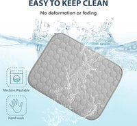 MICROCOSMOS Summer Cooling Mat & Sleeping Pad- Water Absorption Top, Materials Safe, Easy Carry, EZ Clean. Keep Cooling for Pets, Kids and Adults.(Grey, 36" x36")
