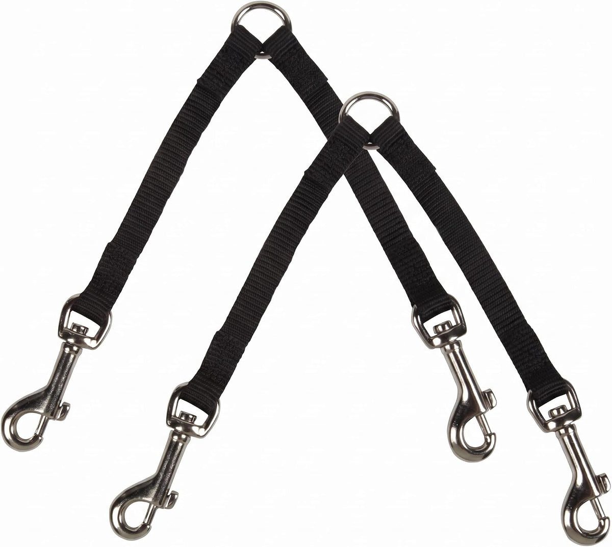 Guardian Gear Nylon 2-Way Small Dog Coupler with Nickel-Plated Swivel - 2-Way 4-Inch (Pack of 2)