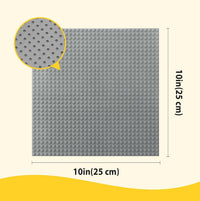 Lekebaby 6 Pack Classic Baseplates 10" x 10" - Grey / 12 Pack - image 4