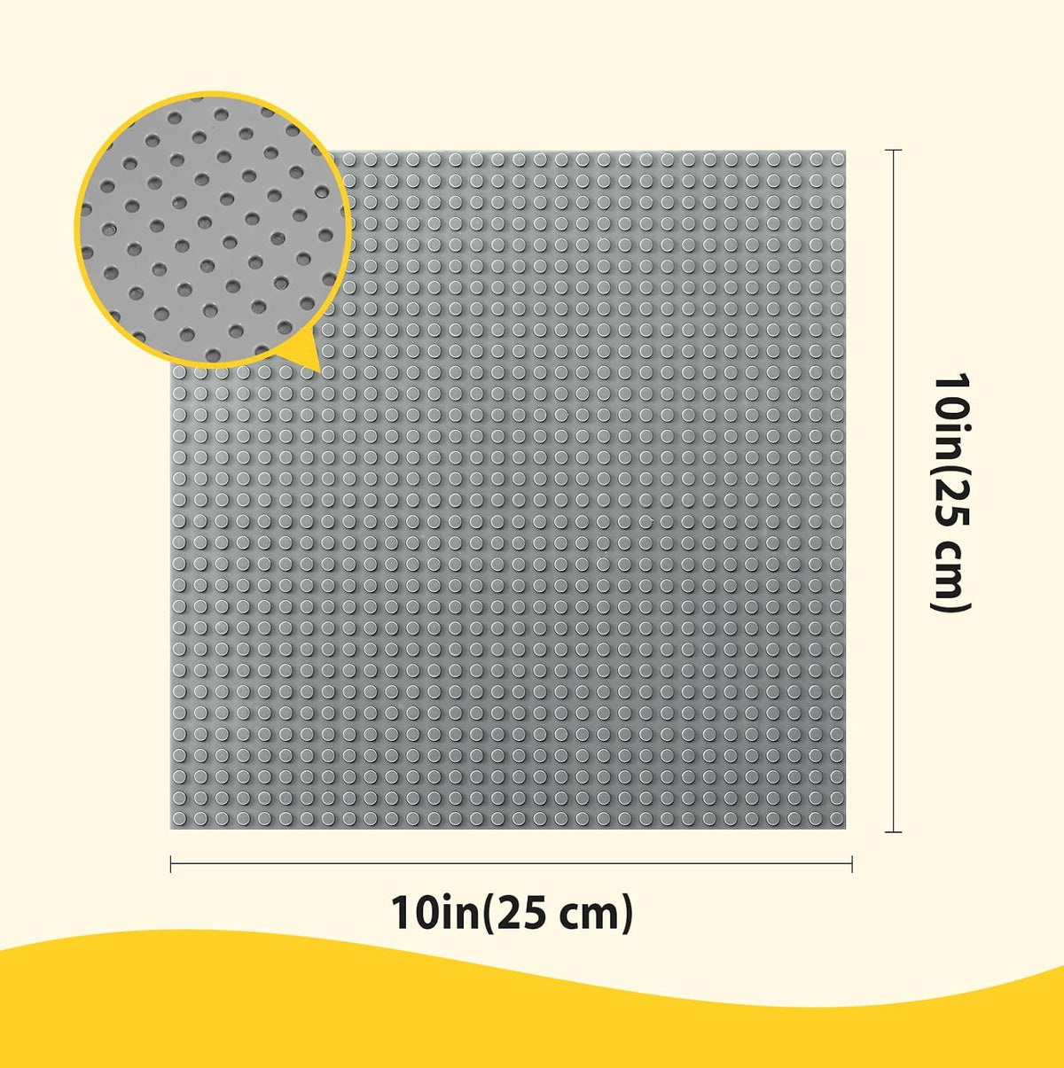 Lekebaby 6 Pack Classic Baseplates 10" x 10" - Grey / 12 Pack - image 4