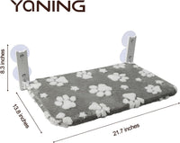 Cute Cat Window Perch, Foldable Cat Window Hammock, Purple – Essentials for Cats - Large (no mesh cover) / Grey Paw - image 3