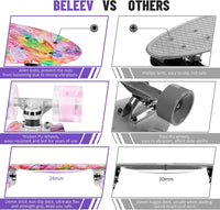 BELEEV 22 inch Skateboards for Kids - Pink - image 4