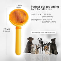 Cat Hair Brush with Release Button for Indoor Cats, Cat Grooming Brush for Long or Short Hair Dogs, Cat Combs for Pet Massage Self-Cleaning Cat Hair Brush