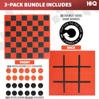 HI-Q Checkers & Tic-Tac-Toe Board Game Set - Checkers +Tic, Toc, Toe / 3-Pack - image 3