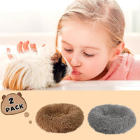 2 Pack Guinea Pig Beds Warm Winter Hamster Small Animal Bed – Daily Care for Small Pets - Brown, Grey - image 4