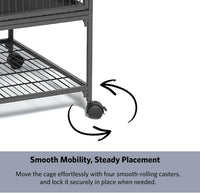 Critter Nation by MidWest Double Unit Small Animal Cage – Essentials for Small Pets - Black: 1 Inch Wire Spacing: Ferret Nation / Single Story - image 4