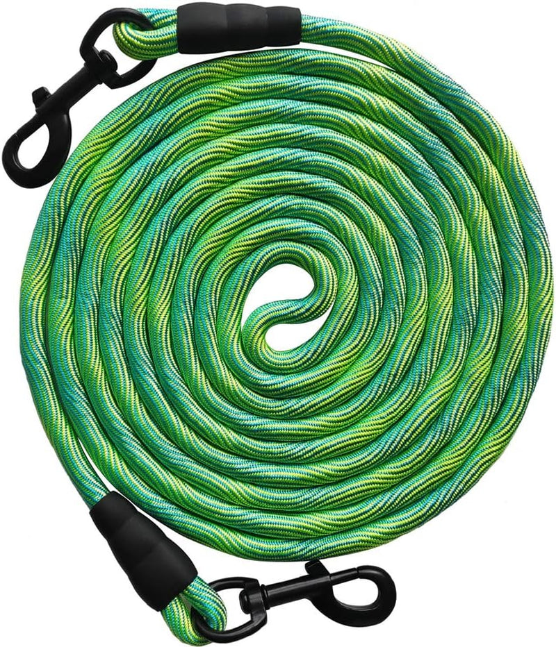 BTINESFUL 8/12/20/30/50/75ft Dog Tie-Out Long Tether Rope Dog Lead - Green / 50 Foot