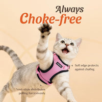 Cat Harness and Leash Set, Adjustable and Escape Proof - Pink / Xs - image 2