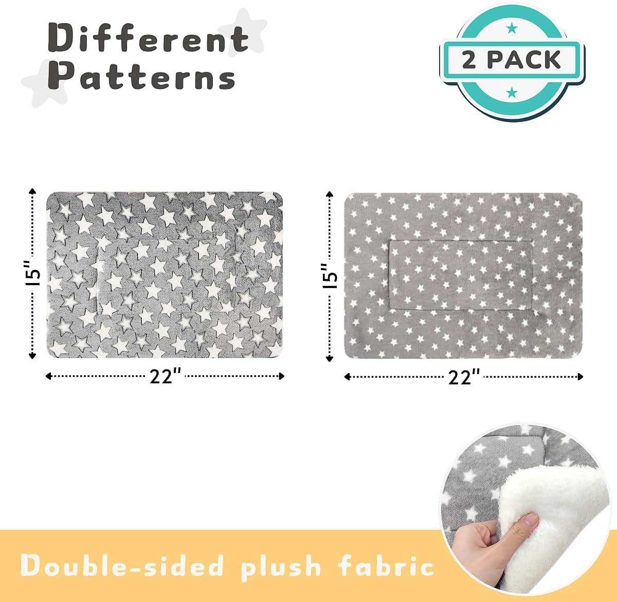 2 Pack Cat Blanket for Indoor Cats - Stars / 22X15 in - image 2