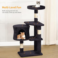 BestPet Cat Tree 36 inch Tall Scratching Toy Activity Centre Cat Tower Cat Condo Multi-Level Furniture Scratching Posts for Indoor Cats,Dark Gray