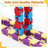 Sotiff wacky tracks fidget toys, 60 pack of clicking snap link chains in assorted colors - view 14