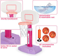 Kids Basketball Hoop, Adjustable Toddler Basketball Hoop Set for Ages 1-3 – Fun for Kids & Family - Pink - image 4