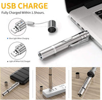 Aluminum alloy rechargeable cat laser pointer toy with clip and USB charging - view 3