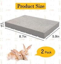 BNOSDM Rabbit Grinding Claw Pads 2Pack Bunny Scratch Foot Pads Natural Hamster Lava Stone for Teeth Grinding White Rabbit Scratching pad Chew Toy for Guinea Pig Ferret Chinchilla Mouse
