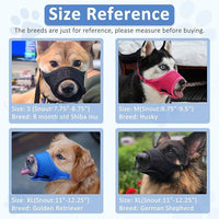 LUCKYPAW Soft Muzzle for Medium Large Sized Dogs Beagle Labrador German Shepherds, Dog Muzzle to Prevent Biting Chewing, Adjustable Breathable Mouth Guard for Grooming Walking Training(Blue, XL)