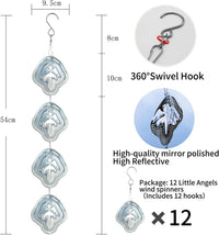 Water Droplets Bird Scare Discs Set-Highly Reflective Double-Sided - Angel - image 3