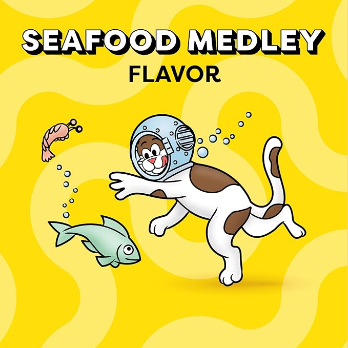 Temptations Classic Crunchy and Soft Cat Treats, Seafood Medley Flavor, 16 oz. Tub