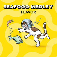 Temptations Classic Crunchy and Soft Cat Treats, Seafood Medley Flavor, 48 oz. Pouch