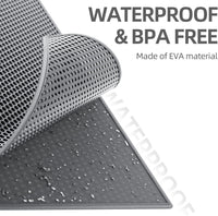 ESTHELLO Cat Litter Mat Honeycomb Double Layer Design 24’’ x 15’’ Gray – Daily Care for Cats - Gray / 36x30 Inch - image 4