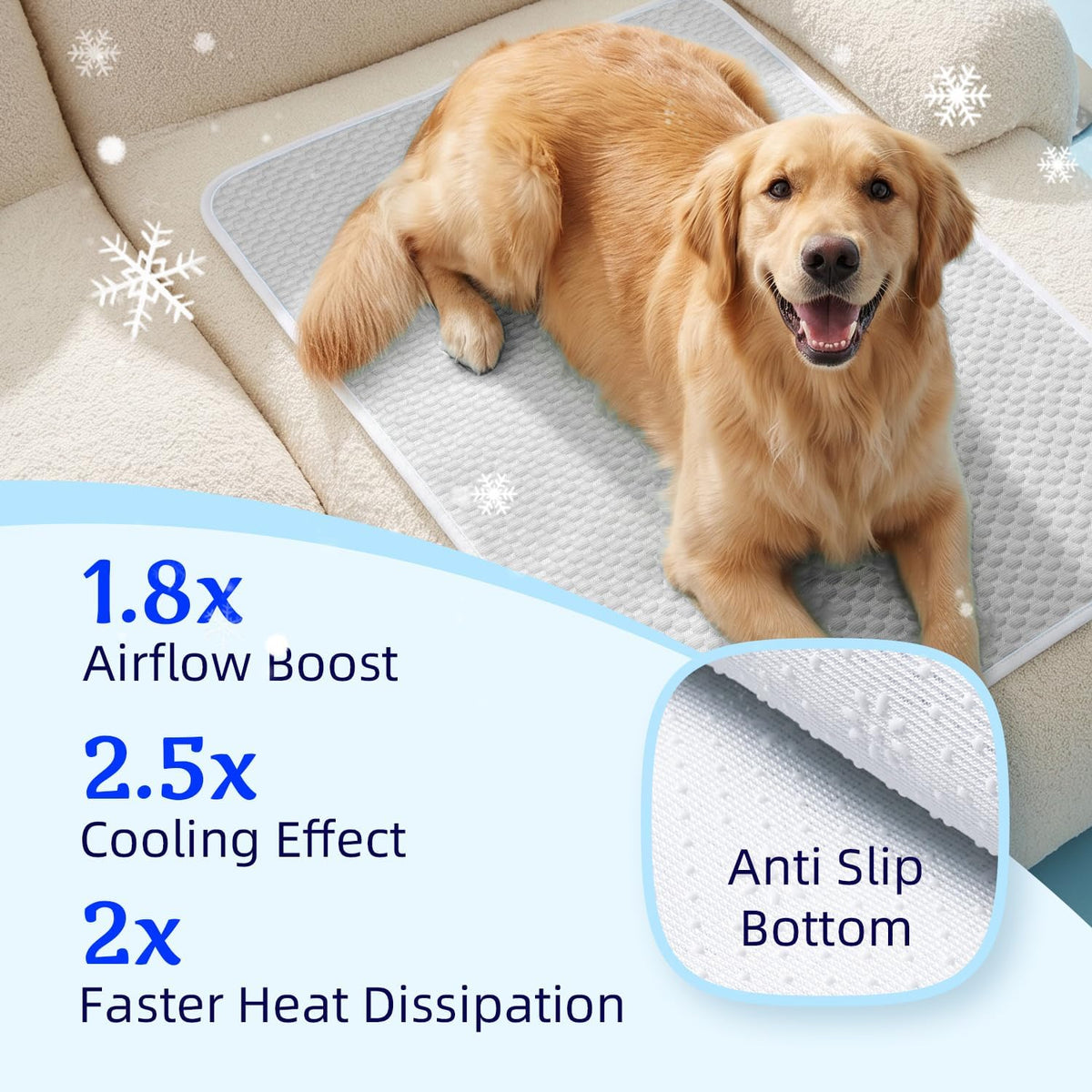 Mora Pets Dog Cooling Mat Instant Pet Cooling Pad Bed for Large Dogs - Grey / 28-Inch (Small) - image 3