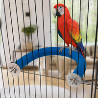 U-Shaped Large Parrot Perch, Quartz Bird Perch for Cage – Essentials for Birds - X-Large / Blue - image 3