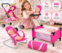 fash n kolor 4 Piece Doll Play Set, Includes - Pink/ White - image 2